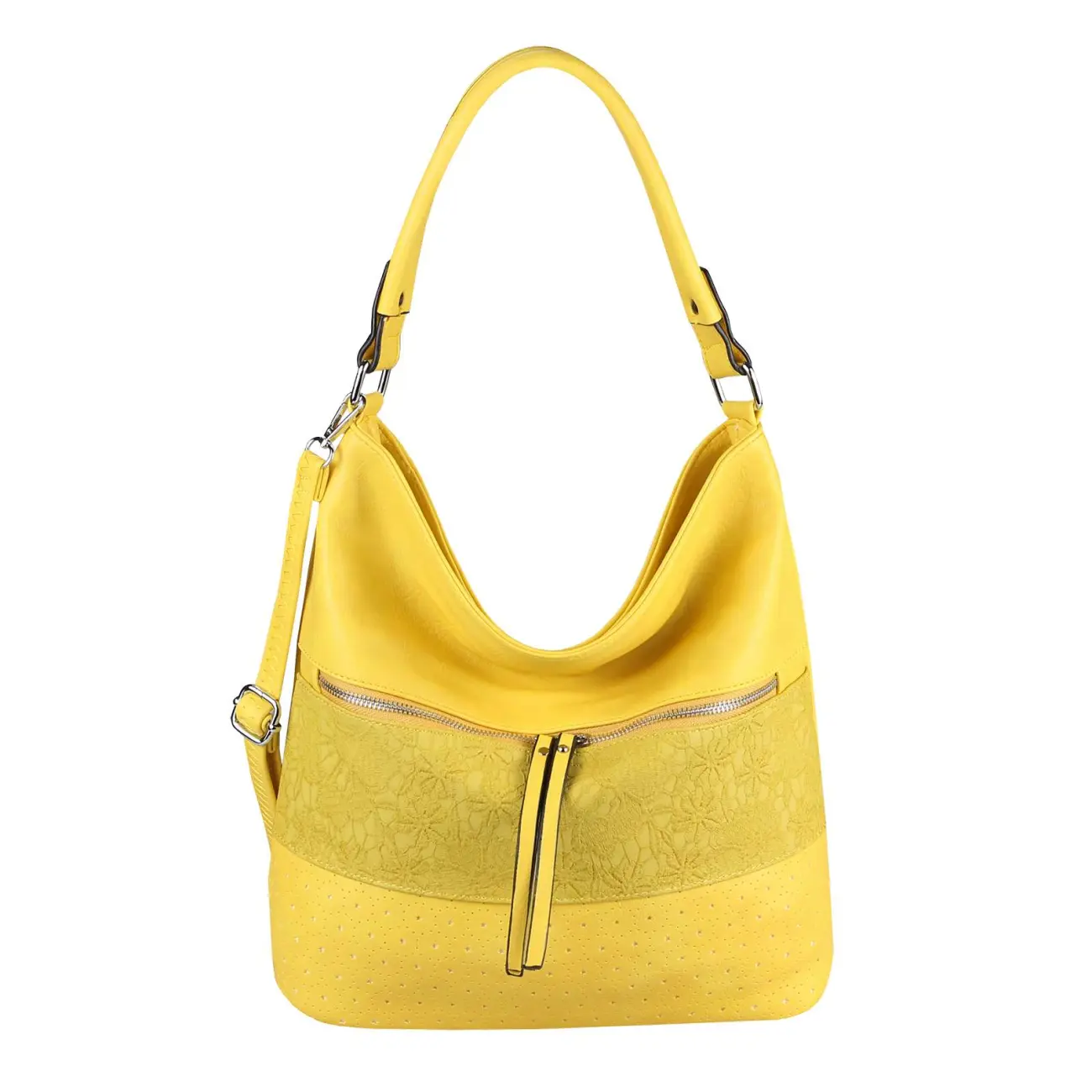 OBC Damen Tasche Blumen Shopper Tote Bag Handtasche Umhängetasche Schultertasche Beuteltasche Leder Optik Hobo Crossbody