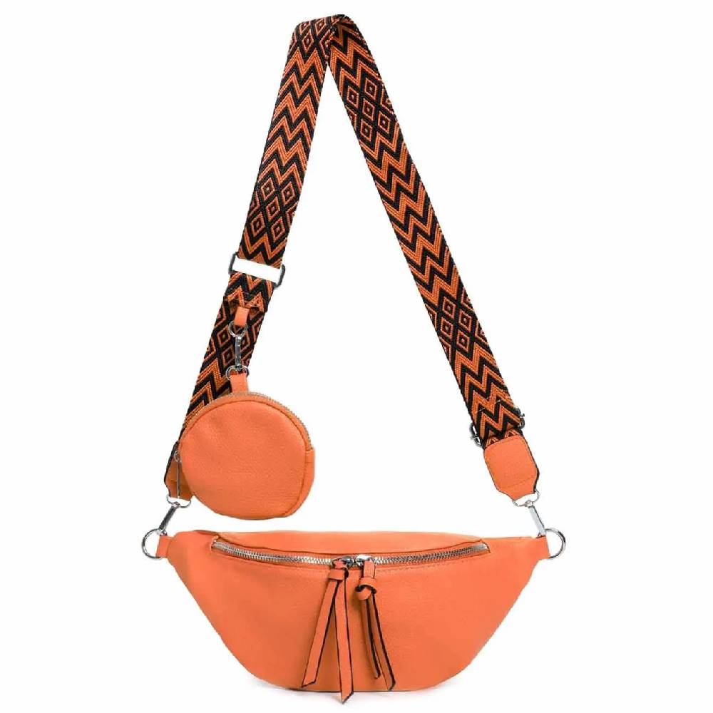 OBC Damen Tasche Brusttasche Crossbody Umhängetasche Handytasche Hüfttasche Cross-Over Bodybag Schultertasche Bauchtasche Gürteltasche Messenger-Tasche Leder Optik