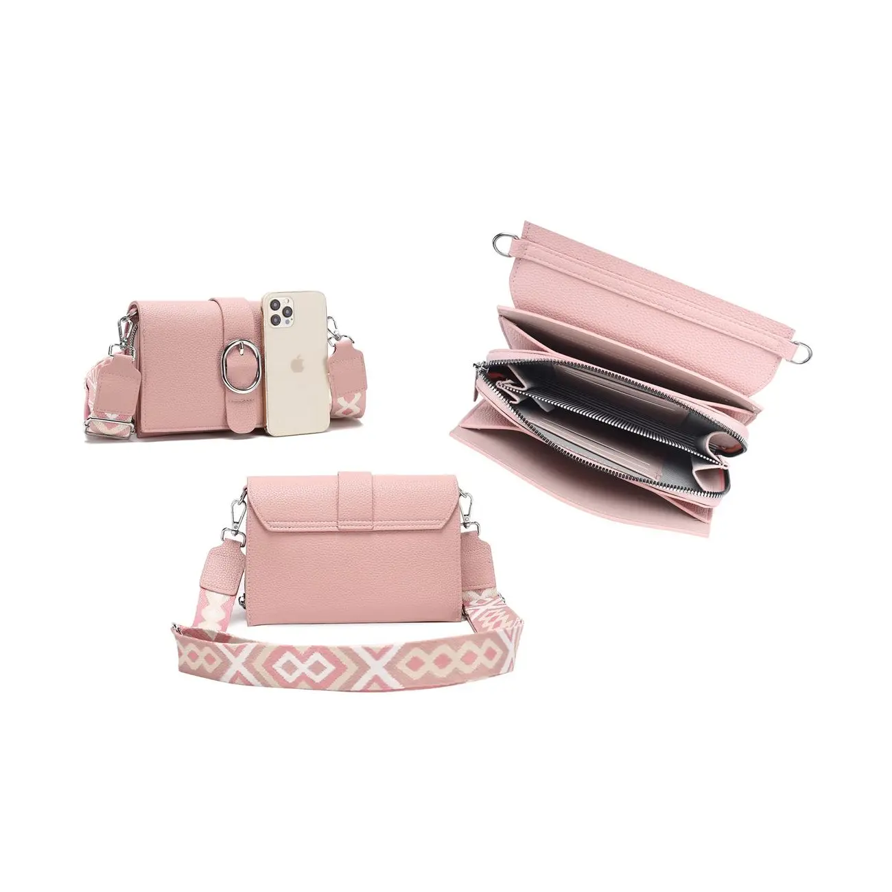 OBC DAMEN TASCHE Cross Over Body Bag Brusttasche Umhängetasche Schultertasche Brieftasche Smartphone Geldbörse Geldtasche Abend Handy Clutch Kartenetui