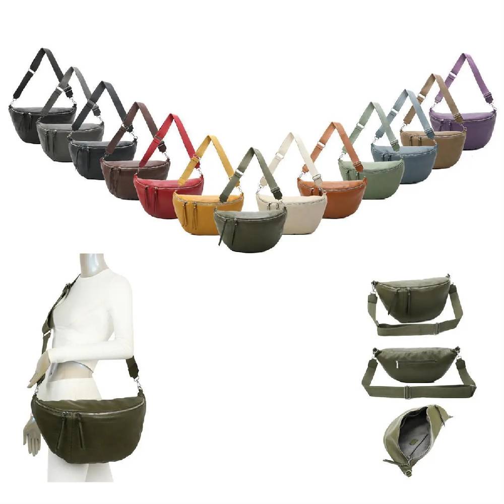 OBC DAMEN TASCHE Crossbody Brusttasche Hüfttasche Schultertasche Umhängetasche Bauchtasche Gürteltasche Crossover Reisetasche Body Bag Kunstleder