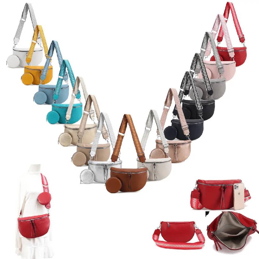 OBC Damen Tasche Crossbody Gürteltasche Brusttasche Umhängetasche Hüfttasche Crossover Bauchtasche Bodybag Schultertasche Handytasche Kunstleder