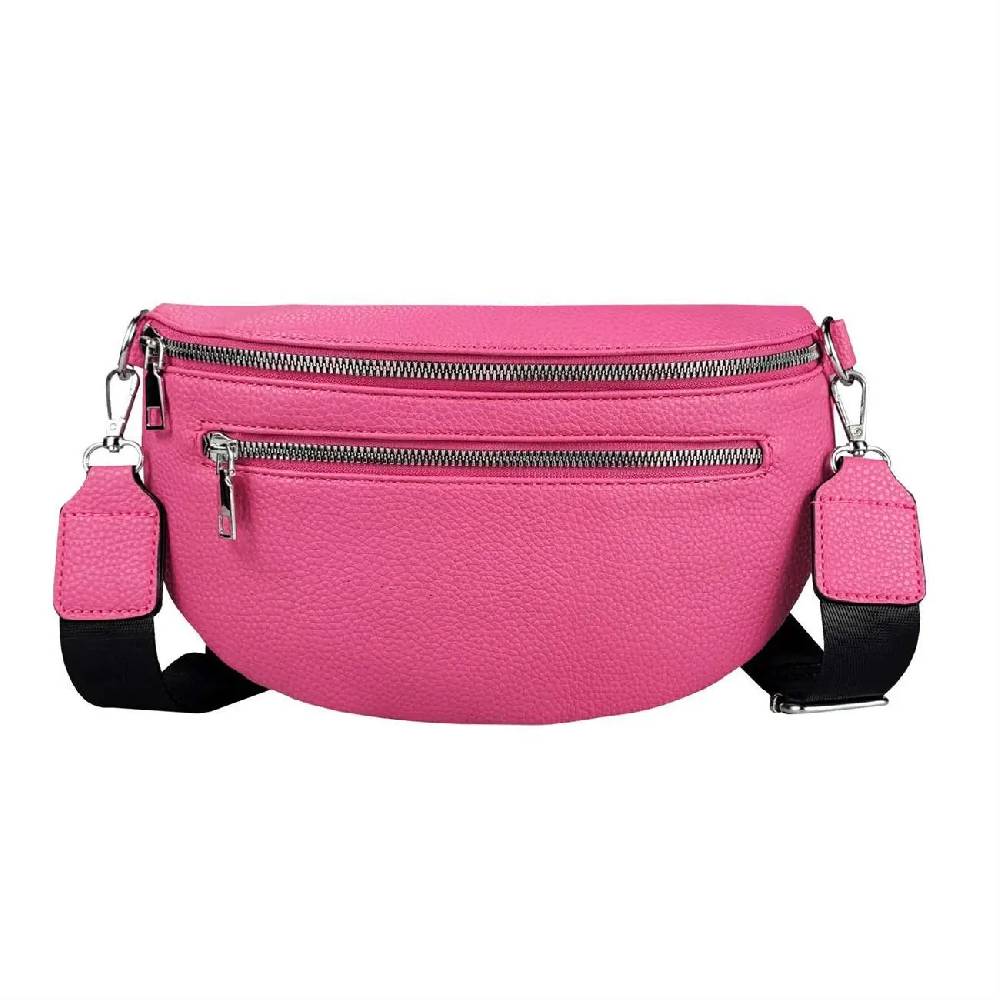 OBC Damen Tasche Gürteltasche Crossbody Leder Optik Hüfttasche Bauchtasche Umhängetasche Cross-Over Bodybag Schultertasche Handytasche Leder Optik