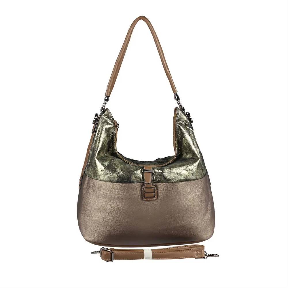 OBC DAMEN TASCHE HANDTASCHE Metallic Hobo Bag Henkeltasche Schultertasche Umhängetasche Hobo-Bag Beuteltasche SHOPPER