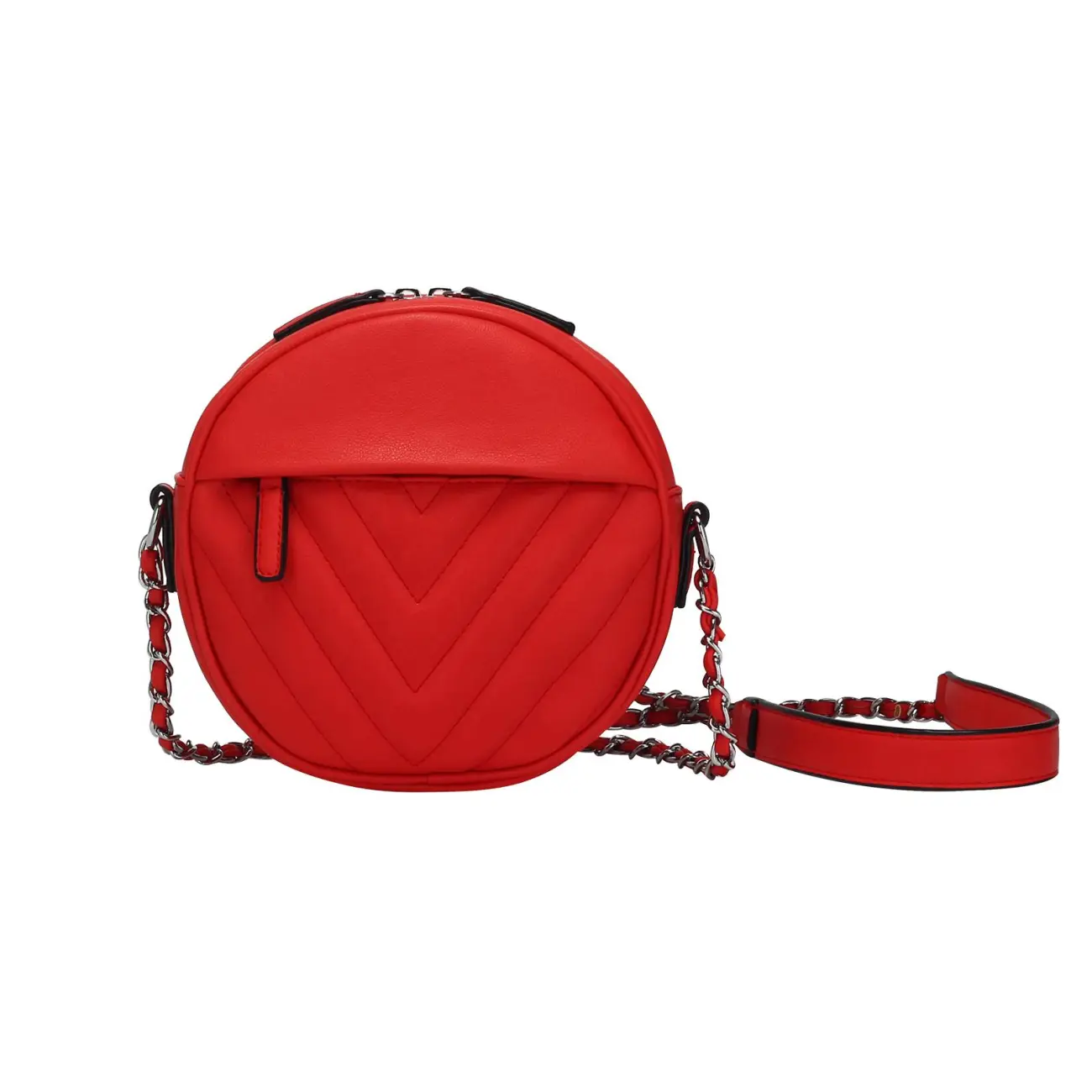 OBC DAMEN TASCHE HANDTASCHE Schultertasche Kettengurt V-Print Umhängetasche Handytasche Cross-Over Kleine Clutch