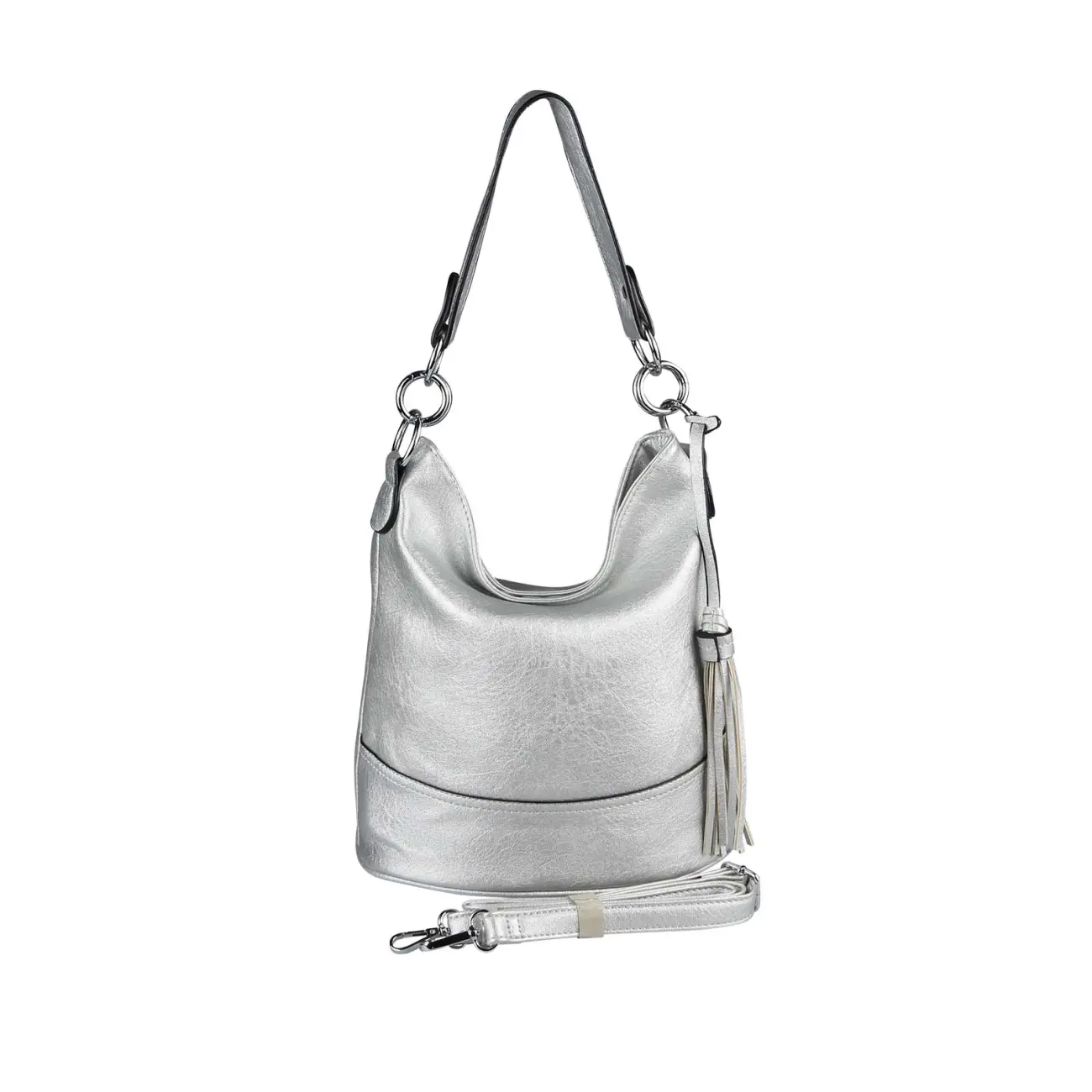 OBC DAMEN TASCHE HOBO-BAG Metallic Shopper Umhängetasche Handtasche Schultertasche Henkeltasche Beuteltasche CrossOver Tote-Bag