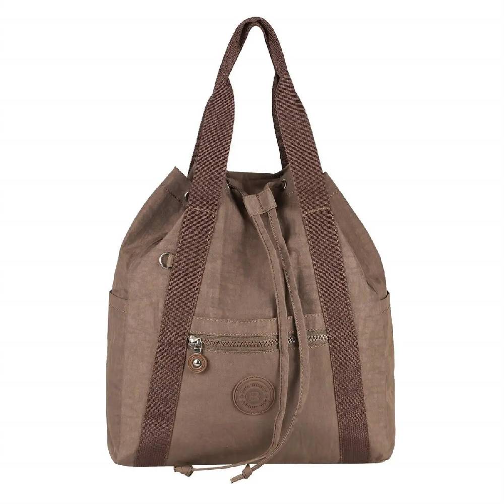 OBC Damen Tasche Rucksack Handtasche Cityrucksack Crinkle Nylon Backpack Schultertasche Damenrucksack Daypack