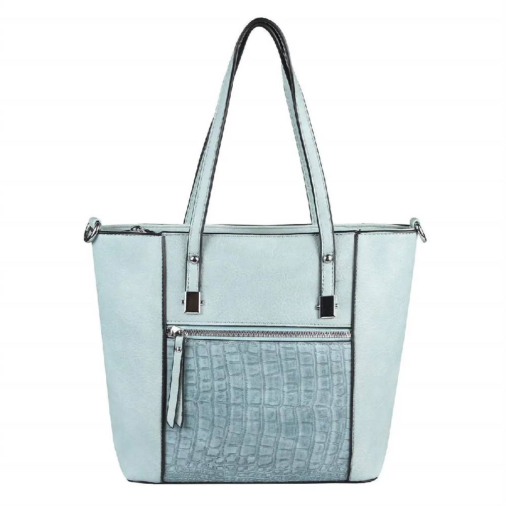 OBC DAMEN TASCHE Schultertasche Umhängetasche Tote Bag Kroko Businesstasche Shopper Workbag Leder Optik