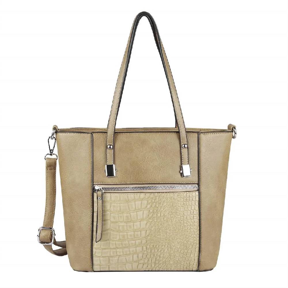 OBC DAMEN TASCHE Schultertasche Umhängetasche Tote Bag Kroko Businesstasche Shopper Workbag Leder Optik