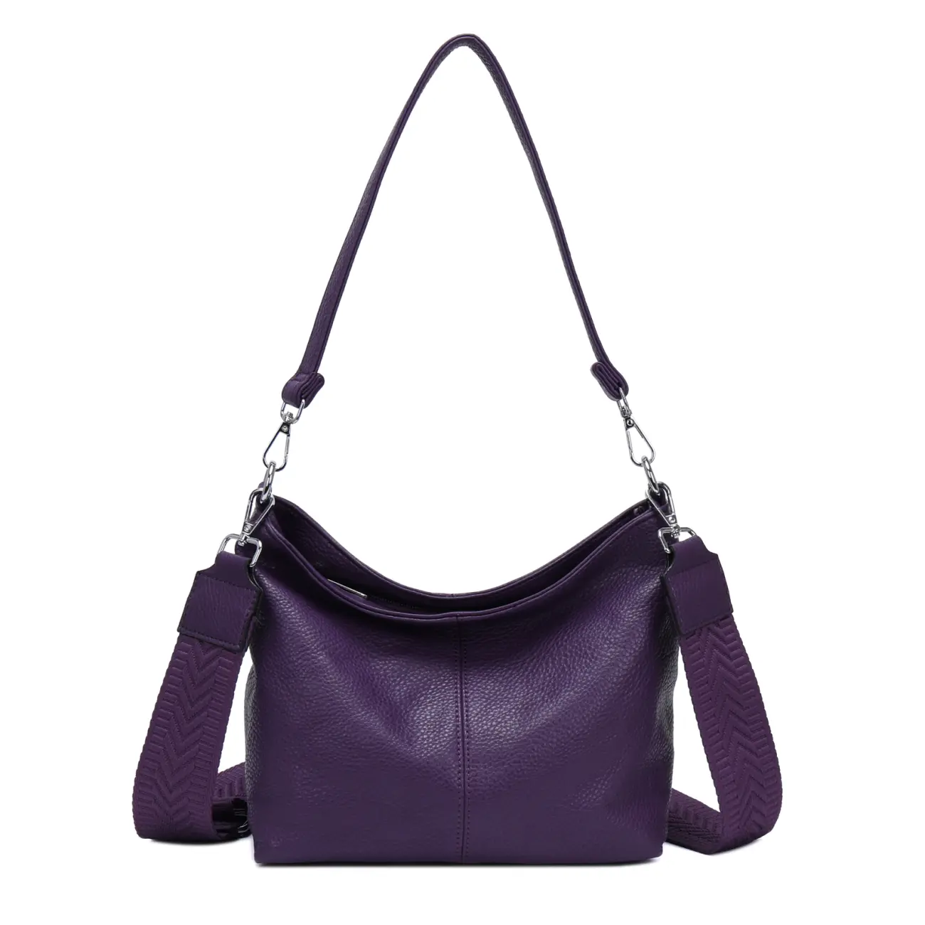 OBC Damen Tasche Shopper Brusttasche Hobo Bag Schultertasche Crossbody Umhängetasche Beuteltasche Handtasche Crossover BodyBag Leder Optik