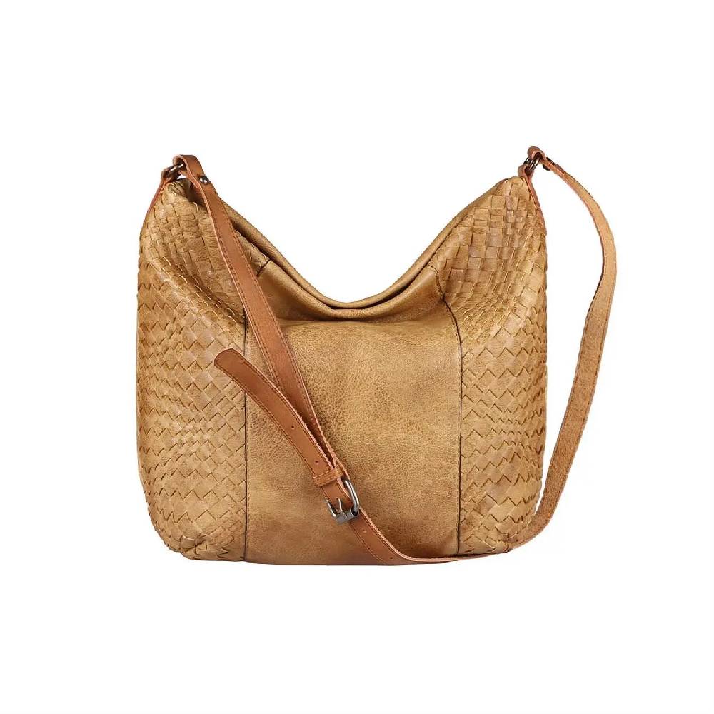 OBC DAMEN TASCHE SHOPPER Flechtoptik Ledertasche Hobo Bag Schultertasche Umhängetasche CrossOver CROSSBODY Henkeltasche Beuteltasche