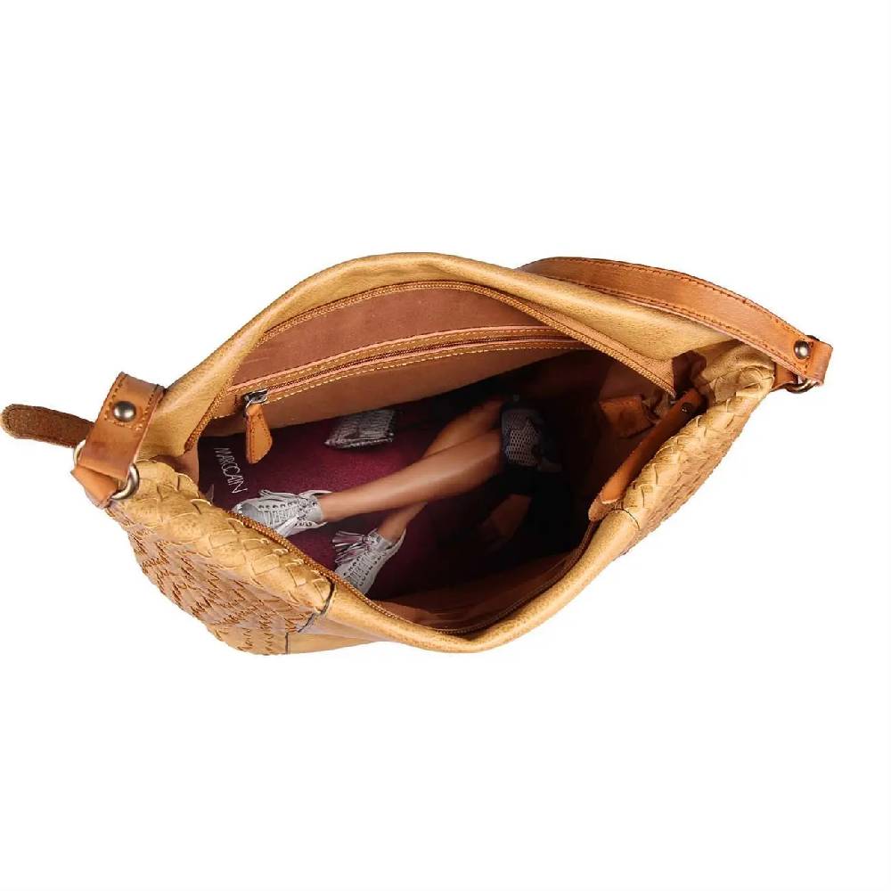 OBC DAMEN TASCHE SHOPPER Flechtoptik Ledertasche Hobo Bag Schultertasche Umhängetasche CrossOver CROSSBODY Henkeltasche Beuteltasche