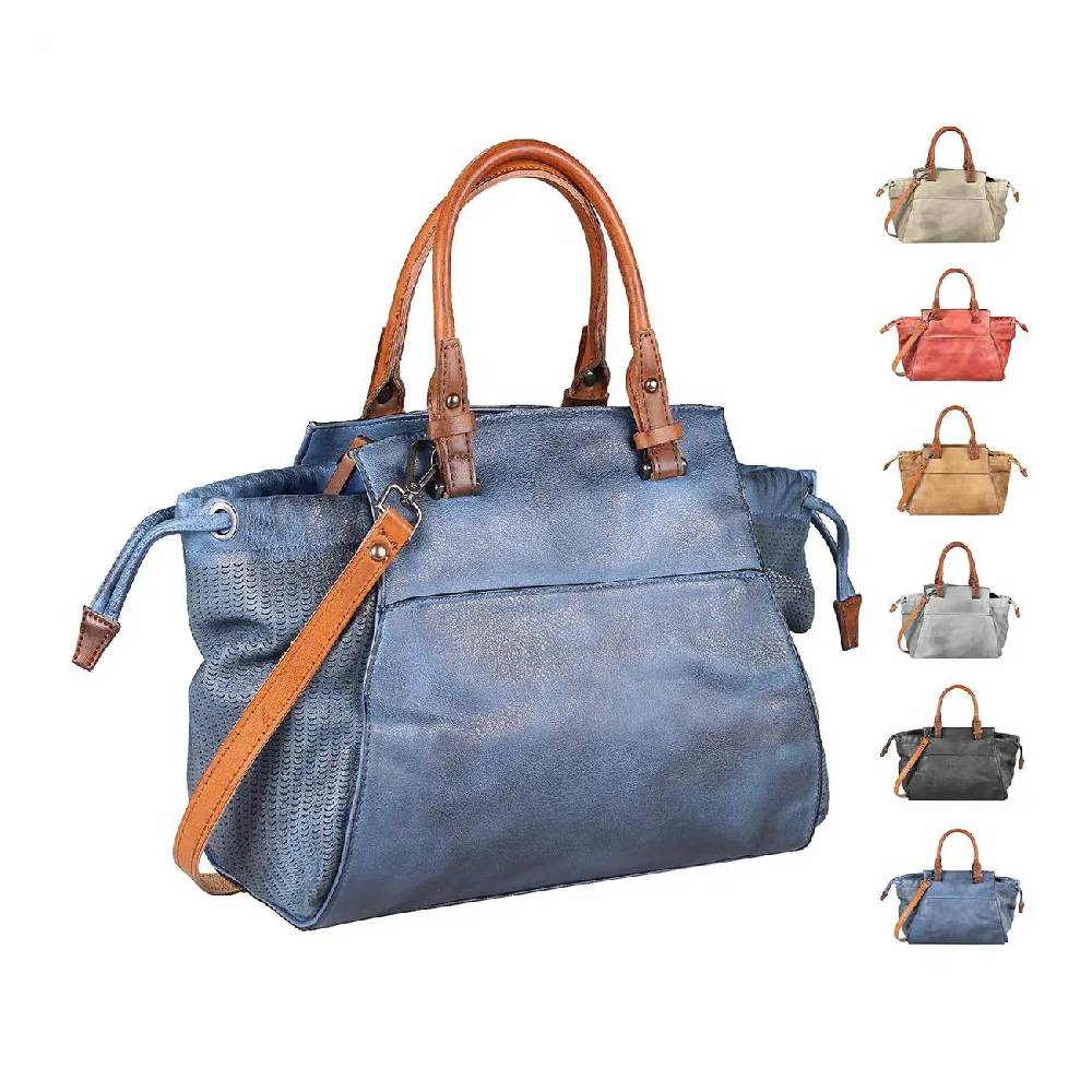 OBC DAMEN TASCHE SHOPPER Handtasche Schultertasche Umhängetache Leder Optik Henkeltasche Beuteltasche Tote Bag