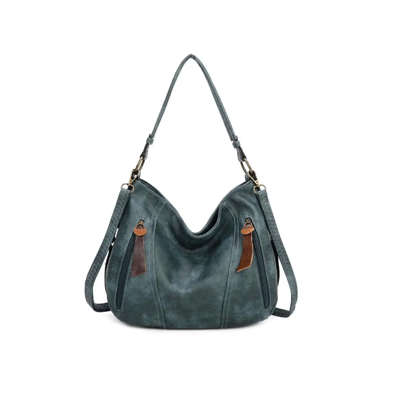 OBC Damen Tasche Shopper Hobo-Bag Schultertasche Leder Optik Umhängetasche Handtasche Crossover Reisetasche Beuteltasche Handtasche