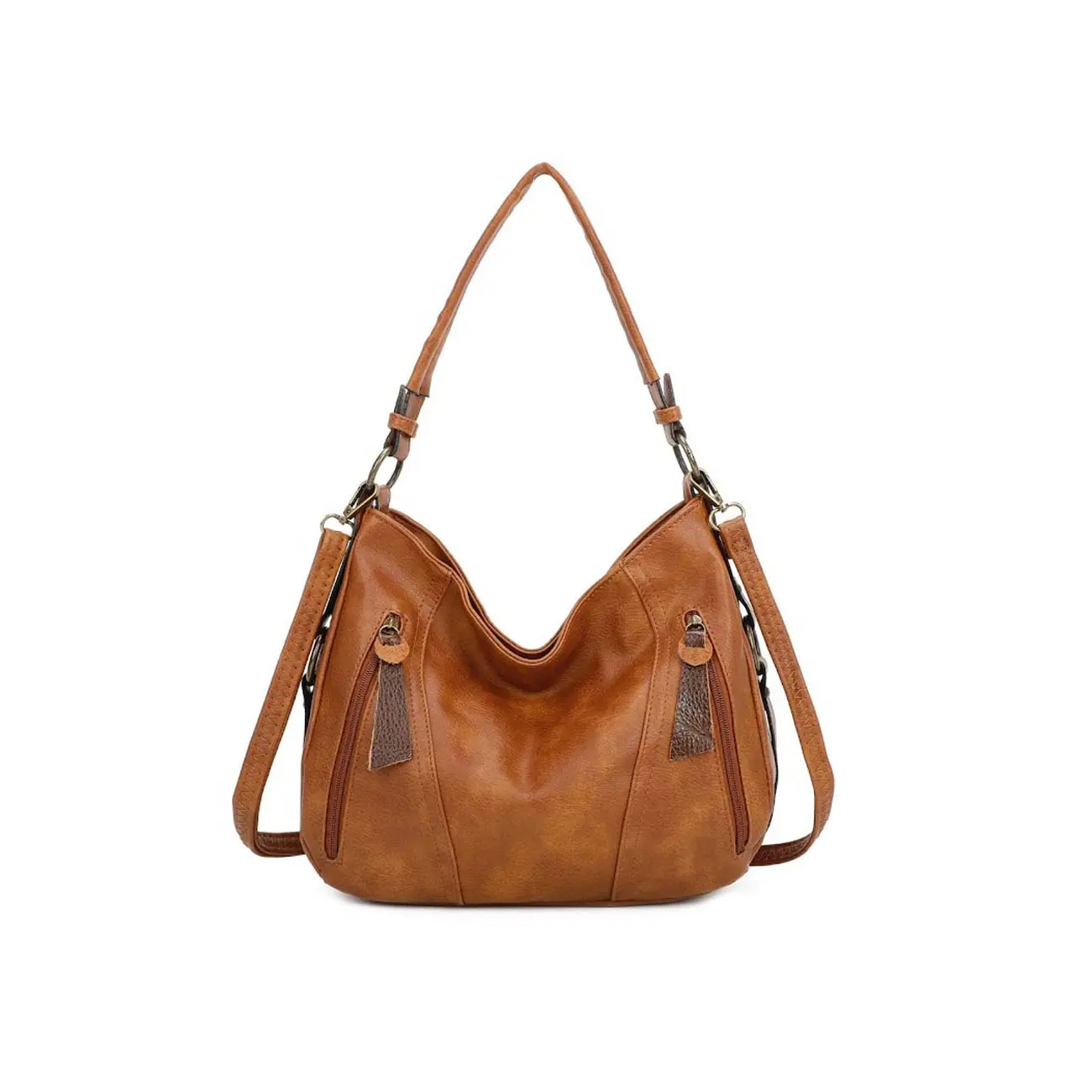 OBC Damen Tasche Shopper Hobo-Bag Schultertasche Leder Optik Umhängetasche Handtasche Crossover Reisetasche Beuteltasche Handtasche