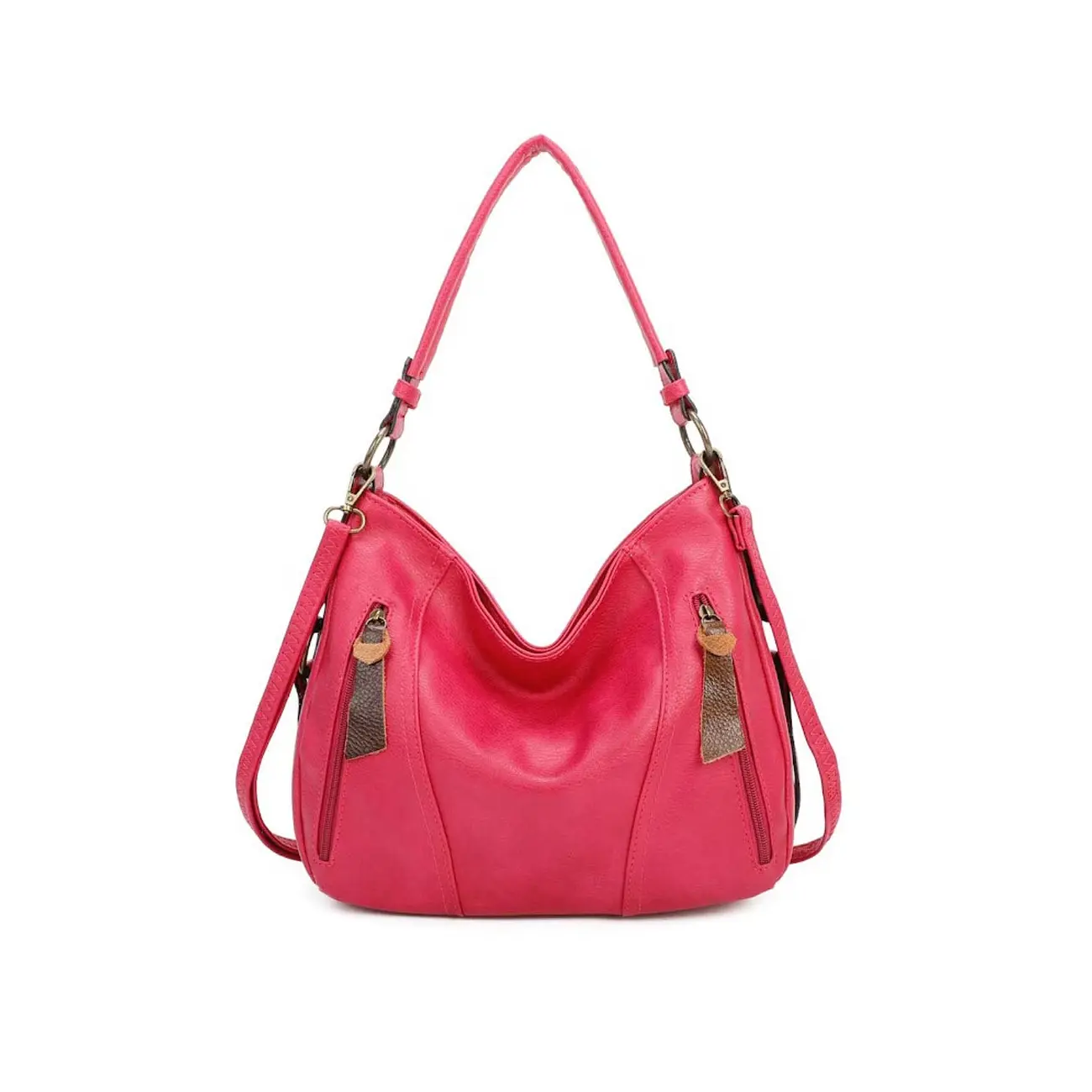 OBC Damen Tasche Shopper Hobo-Bag Schultertasche Leder Optik Umhängetasche Handtasche Crossover Reisetasche Beuteltasche Handtasche