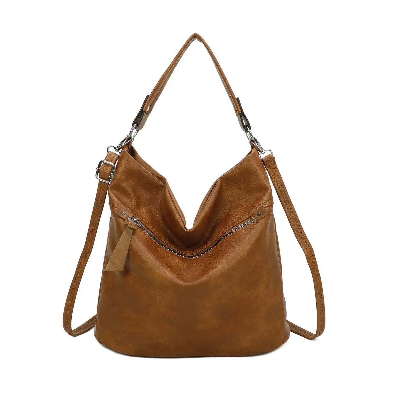 OBC DAMEN TASCHE SHOPPER Hobo-Bag Schultertasche Umhängetasche Handtasche CrossOver Damentasche Beuteltasche Henkeltasche Reise Leder Optik