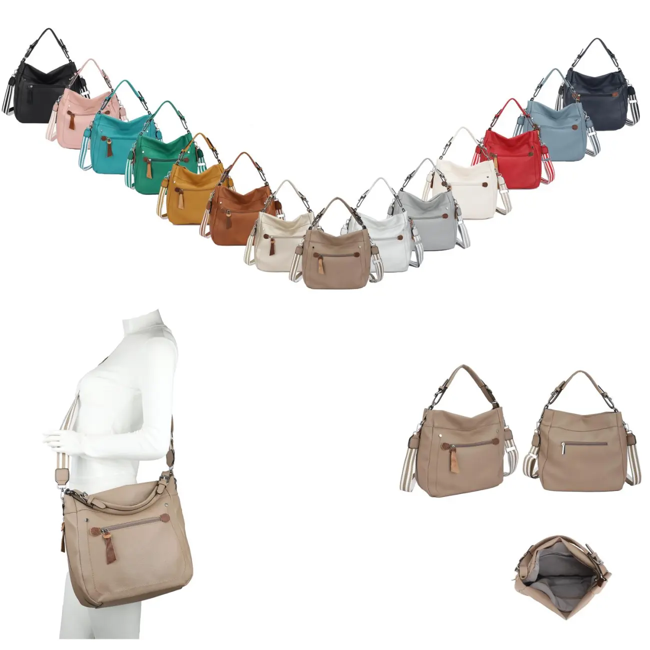OBC DAMEN TASCHE SHOPPER Hobo-Bag Schultertasche Umhängetasche Handtasche CrossOver Reisetasche Beuteltasche Leder Optik OBC DAMEN TASCHE SHOPPER Hobo-Bag Schultertasche Umhängetasche Handtasche CrossOver Reisetasche Beuteltasche Leder Optik