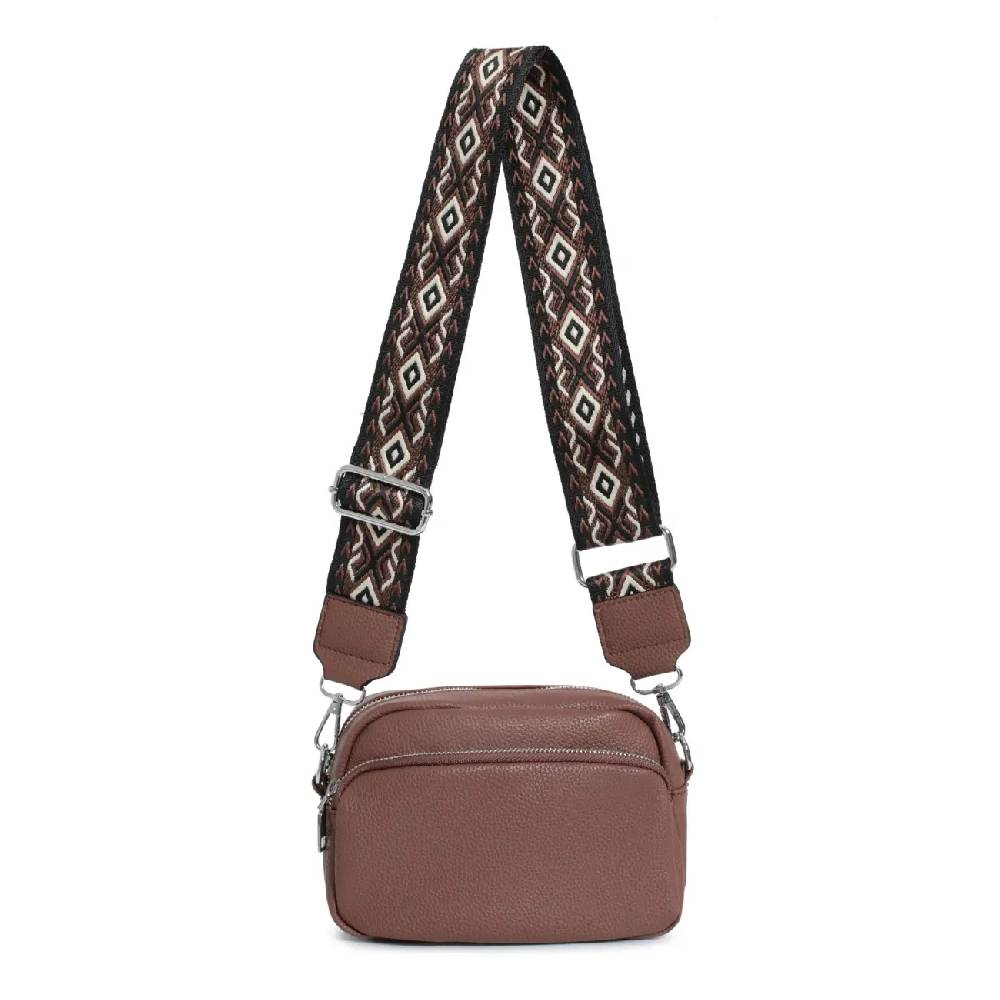 OBC Damen Tasche Umhängetasche Crossbody Bag Brusttasche Muster Gürtel Crossover Bodybag Gürteltasche Schultertasche Bauchtasche Handytasche Hüfttasche