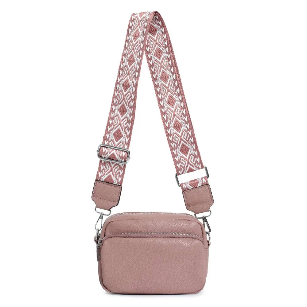 OBC Damen Tasche Umhängetasche Crossbody Bag Brusttasche Muster Gürtel Crossover Bodybag Gürteltasche Schultertasche Bauchtasche Handytasche Hüfttasche