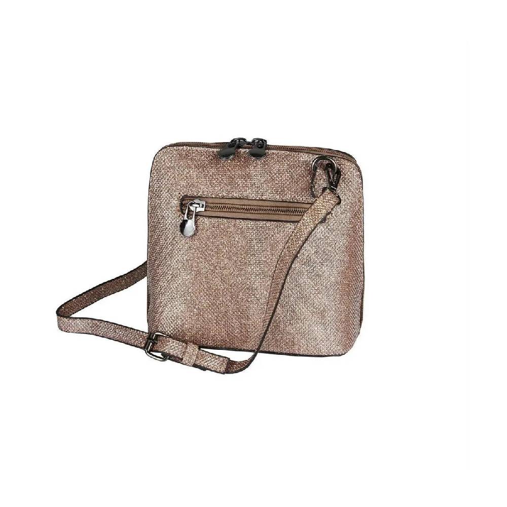 OBC DAMEN TASCHE Umhängetasche MINI CROSSOVER SILBER METALLIC Bag Handtasche Schultertasche Schmucktasche Disco Theatertasche Abendtasche