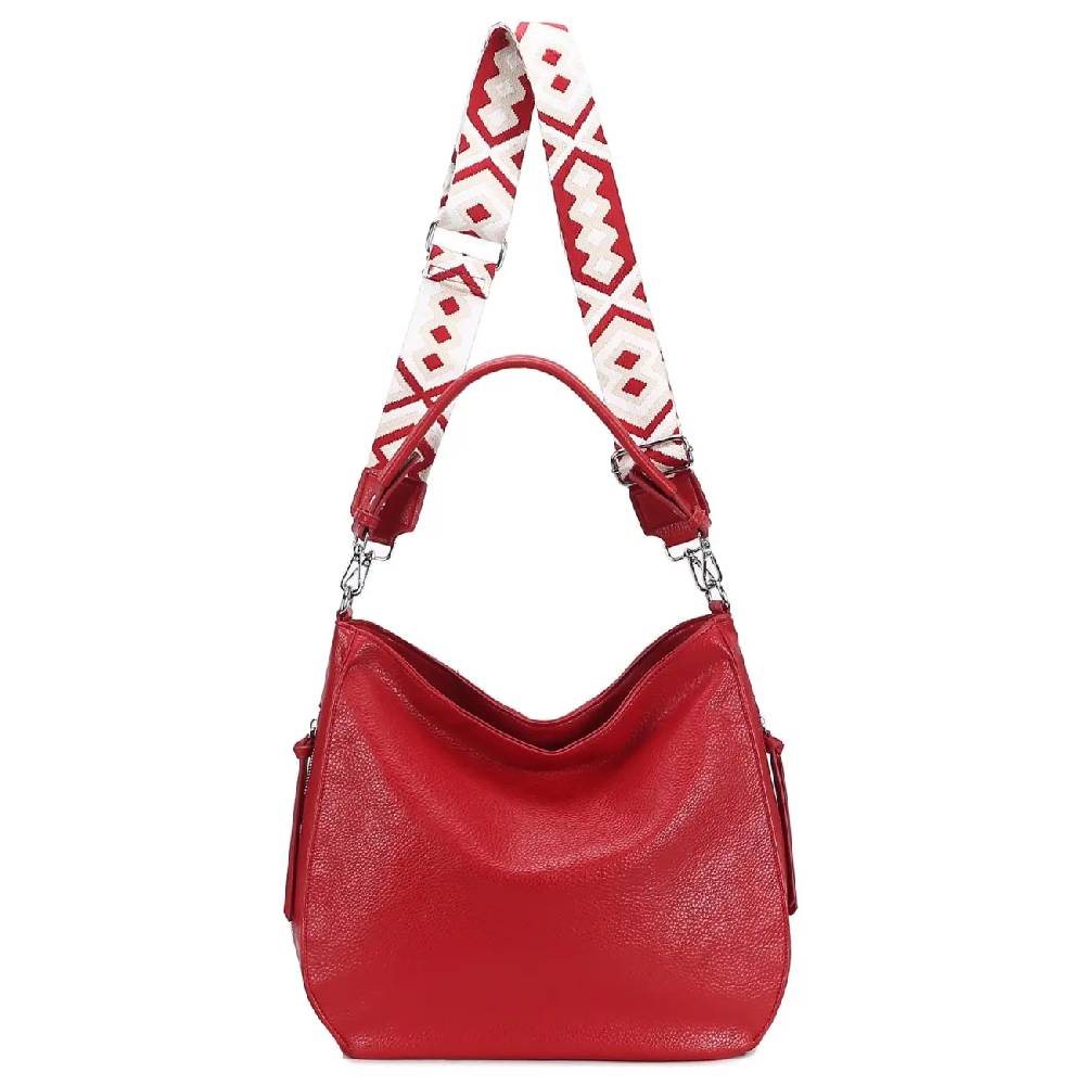 OBC Damen Tasche XXL Shopper Hobo Bag Schultertasche Crossbody Umhängetasche Beuteltasche Handtasche Crossover Leder Optik