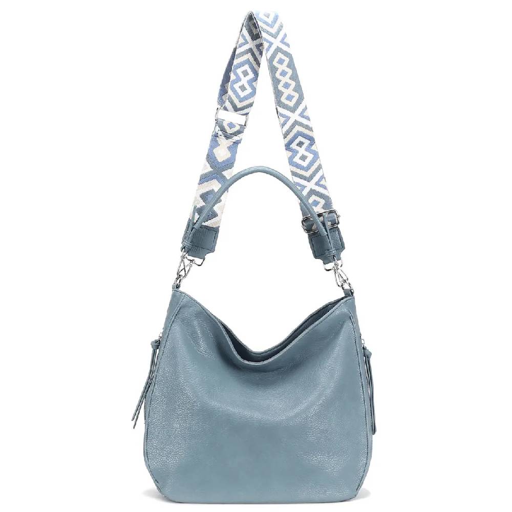 OBC Damen Tasche XXL Shopper Hobo Bag Schultertasche Crossbody Umhängetasche Beuteltasche Handtasche Crossover Leder Optik