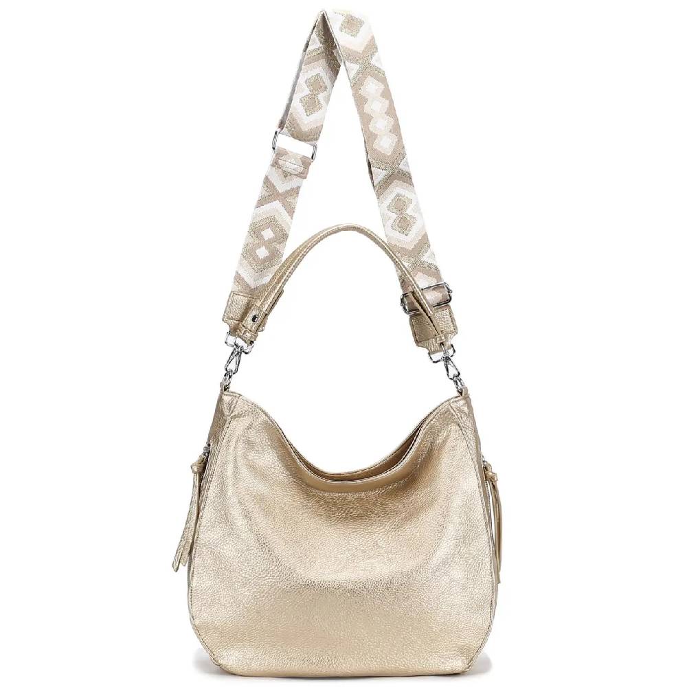 OBC Damen Tasche XXL Shopper Hobo Bag Schultertasche Crossbody Umhängetasche Beuteltasche Handtasche Crossover Leder Optik