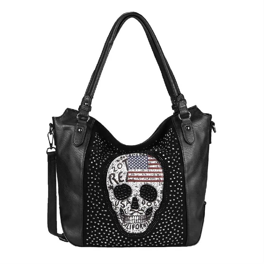 OBC Damen Totenkopf Skull Tasche Schultertasche Rucksack Umhängetasche Handtasche