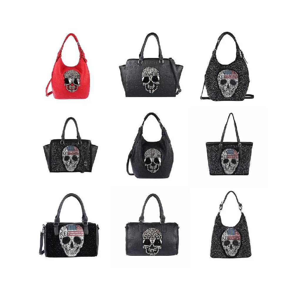 OBC Damen Totenkopf Skull Tasche Schultertasche Rucksack Umhängetasche Handtasche