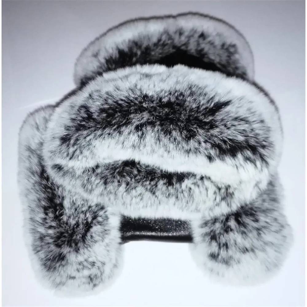 OBC DAMEN Warme Handschuhe Echt LEDER Echt FELL Kaninfell Kaninchen Winter & Herbst Winterhandschuhe Flauschig Schwarz Weiß Grau XL