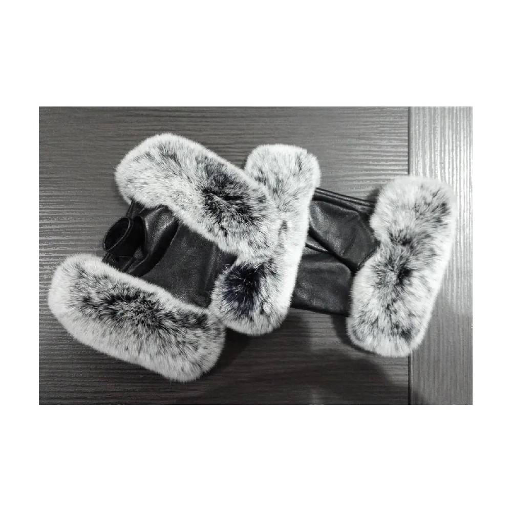 OBC DAMEN warme Handschuhe echt LEDER echt FELL Kaninfell Kaninchen Winter & Herbst Winterhandschuhe flauschig schwarz weiß grau XL OBC DAMEN warme Handschuhe echt LEDER echt FELL Kaninfell Kaninchen Winter & Herbst Winterhandschuhe flauschig schwarz weiß grau XL