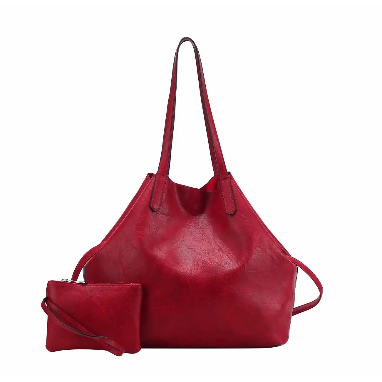 OBC Damen XXL Tasche Set 3in1 Shopper Handtasche Crossbody Hobo Bag Schultertasche Umhängetasche Cross-Over DIN-A4 Damentasche Reisetasche Beuteltasche Leder Optik