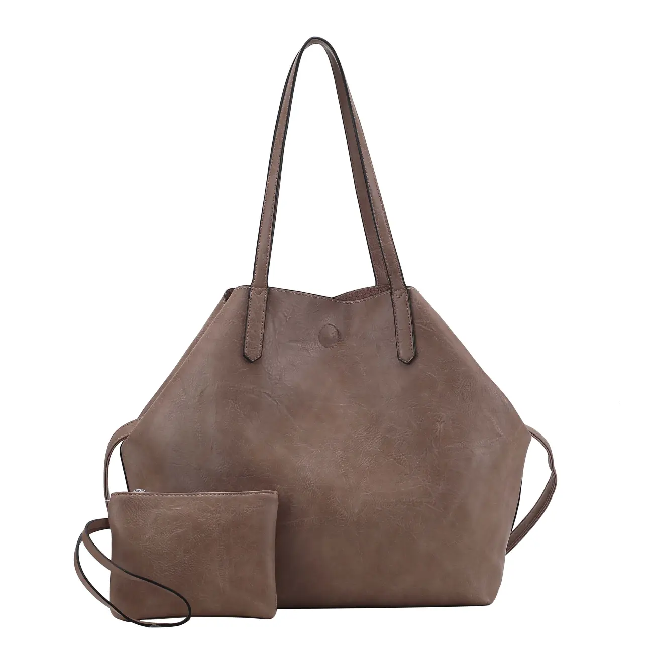 OBC Damen XXL Tasche Set 3in1 Shopper Handtasche Crossbody Hobo Bag Schultertasche Umhängetasche Cross-Over DIN-A4 Damentasche Reisetasche Beuteltasche Leder Optik