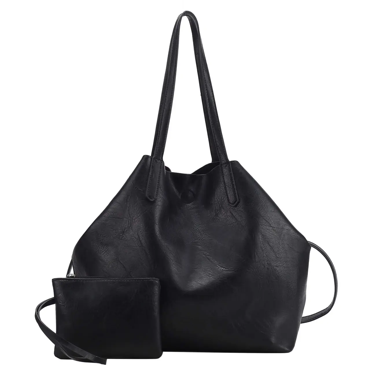 OBC Damen XXL Tasche Set 3in1 Shopper Handtasche Crossbody Hobo Bag Schultertasche Umhängetasche Cross-Over DIN-A4 Damentasche Reisetasche Beuteltasche Leder Optik