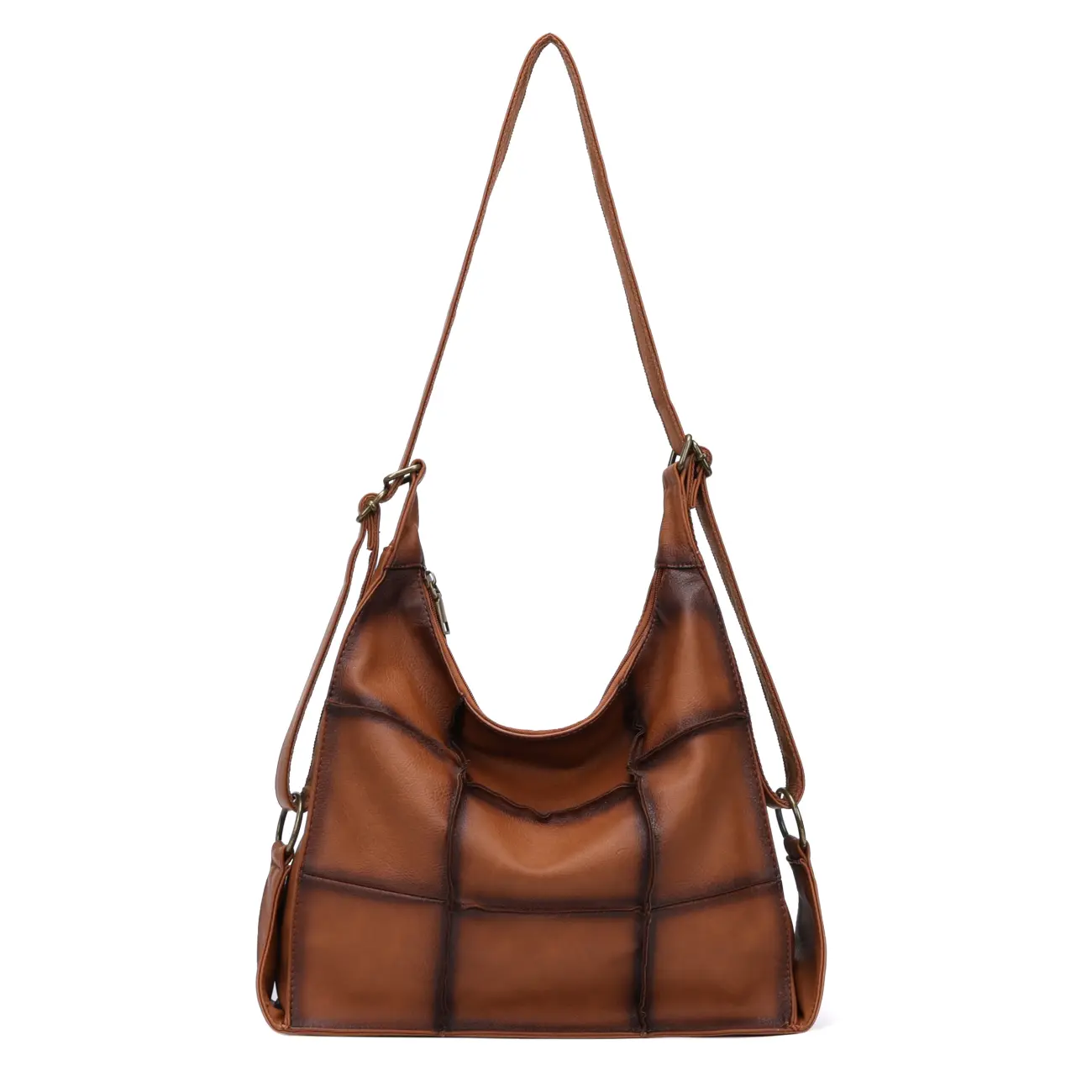 OBC Damen XXL Tasche Shopper Vintage Tote Bag Handtasche Umhängetasche Schultertasche Beuteltasche Leder Optik Reise Hobo Bag Crossbody