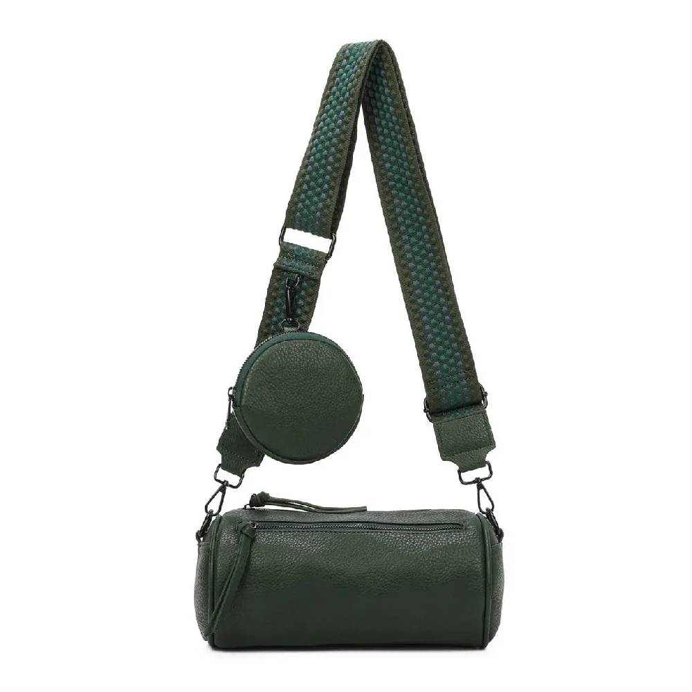 OBC Damen Zylinder Crossbody Tasche Umhängetasche Schultertasche Handtasche Gürteltasche Handytasche Bucket Bag Retro Vintage Messenger