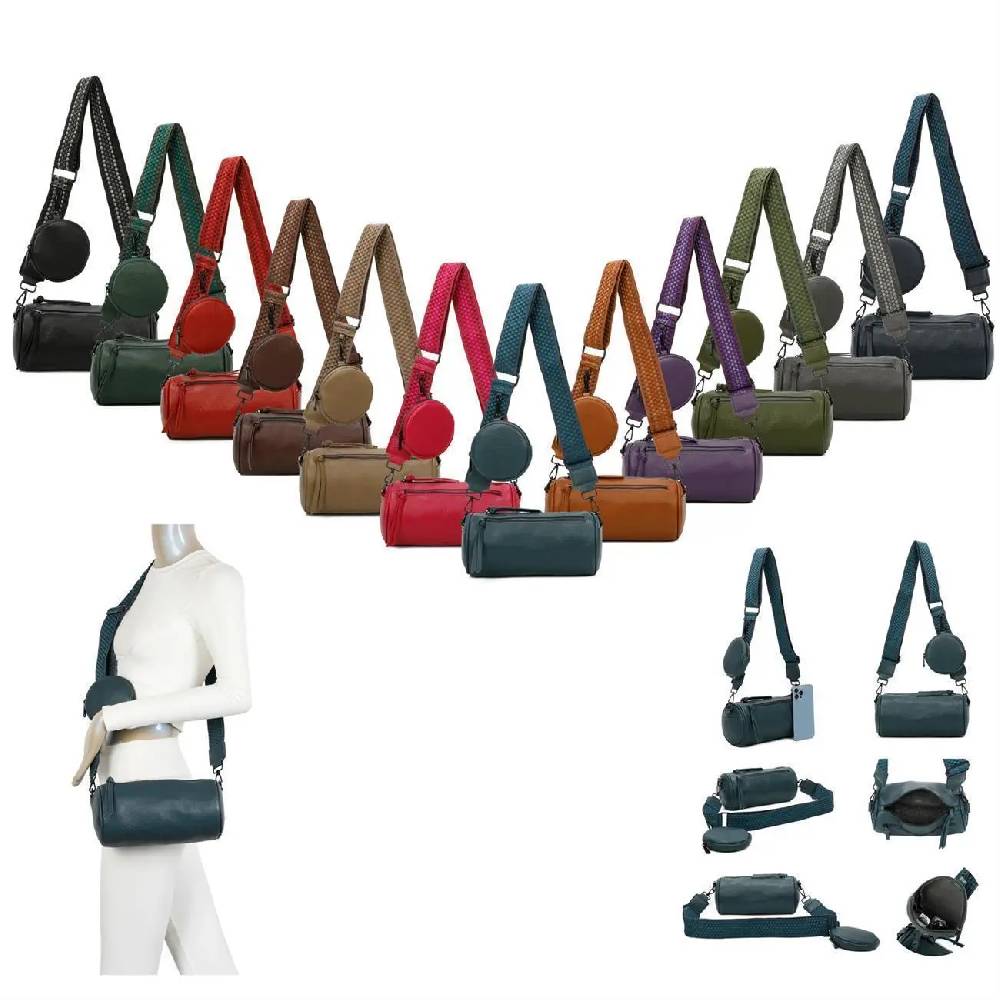 OBC Damen Zylinder Crossbody Tasche Umhängetasche Schultertasche Handtasche Gürteltasche Handytasche Bucket Bag Retro Vintage Messenger