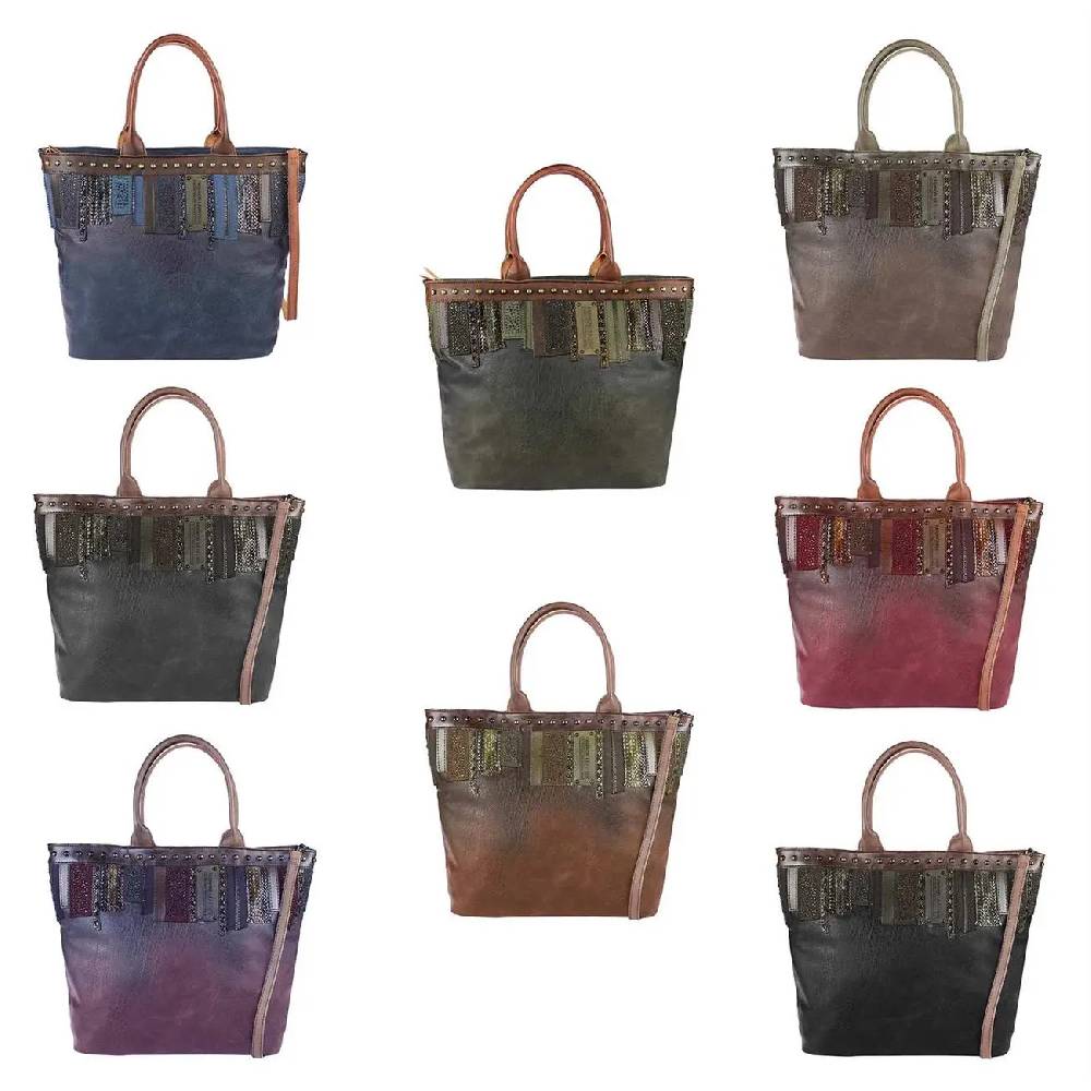 OBC ital-design XXL DAMEN TASCHE HENKELTASCHE DIN-A4 Aktentasche Schultertasche Beuteltasche Handtasche Shopper Weekender