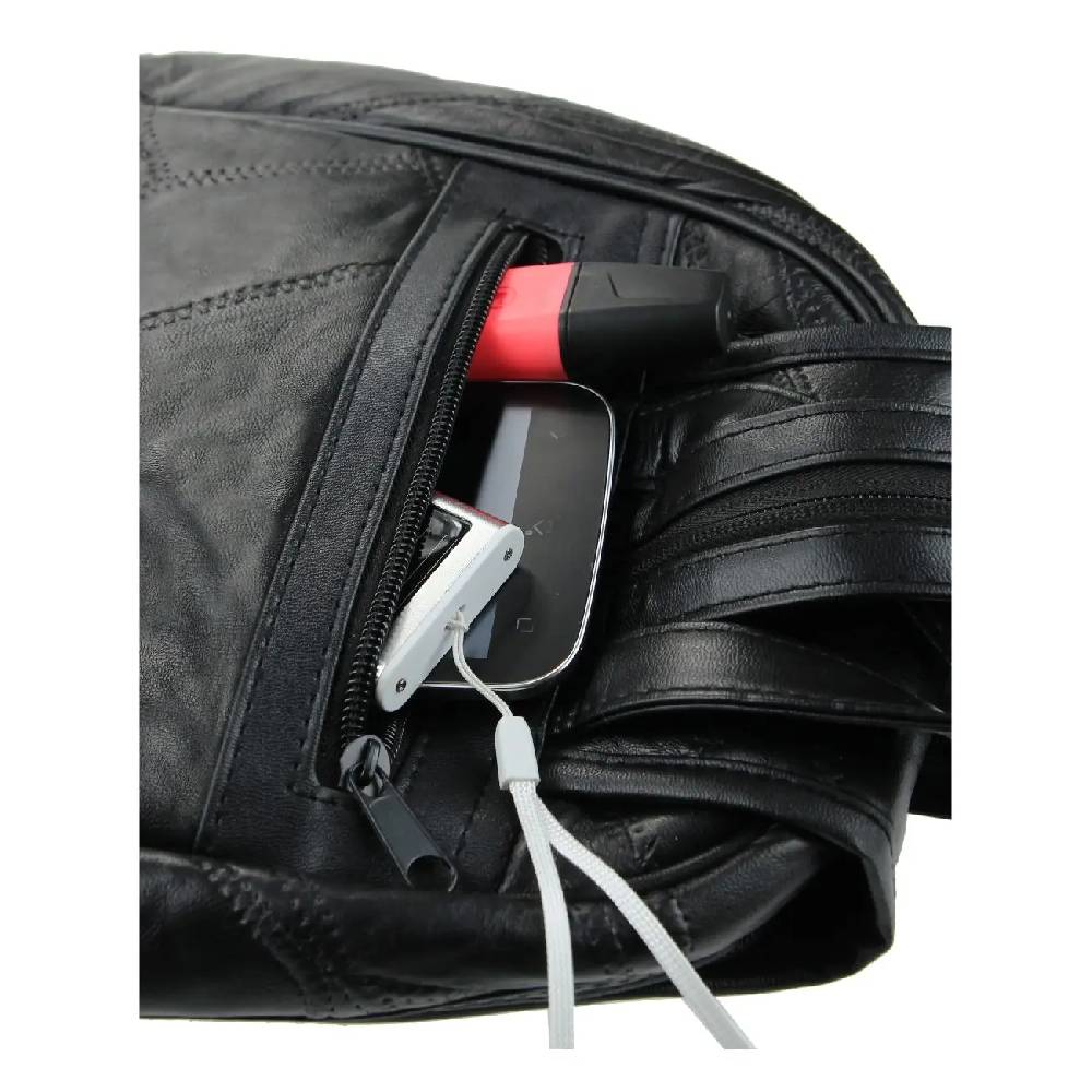 OBC Kleiner DAMEN RUCKSACK Cityrucksack Echtes Leder Mini Tasche Schultertasche Lederrucksack Damentasche Stadtrucksack Ledertasche CrossBag BodyBag CrossOver Lamm Nappaleder