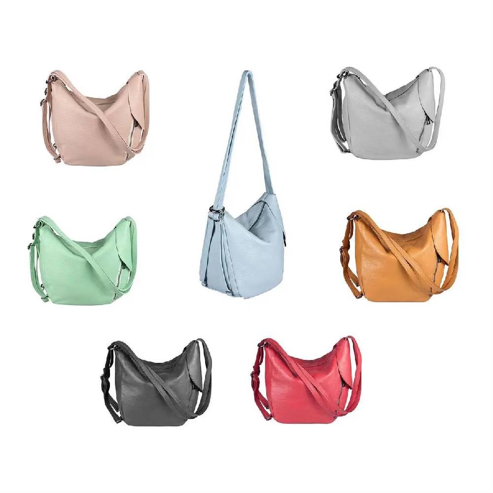 OBC MADE IN ITALY 2in1 DAMEN Echt LEDER TASCHE RUCKSACK Schultertasche Umhängetasche Crossbody Handtasche Henkeltasche Shopper Daypack Backpack