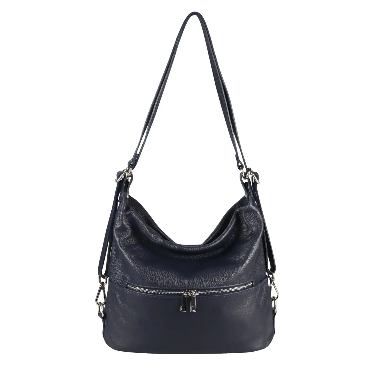 OBC Made In Italy DAMEN Echt LEDER 2in1 Handtasche Rucksack Schultertasche CityRucksack Stadtrucksack BackPack Lederrucksack Daypack Ledertasche