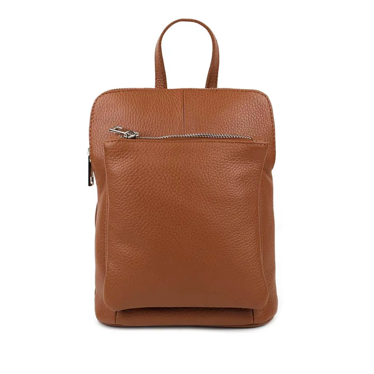 OBC Made In Italy Damen Echt Leder Rucksack Bodybag Lederrucksack Tasche Schultertasche Ledertasche Crossbody Cross-Over