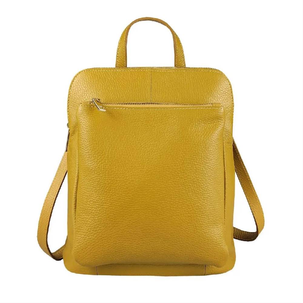 OBC Made In Italy Damen Echt Leder Rucksack Bodybag Lederrucksack Tasche Schultertasche Ledertasche Crossbody Cross-Over