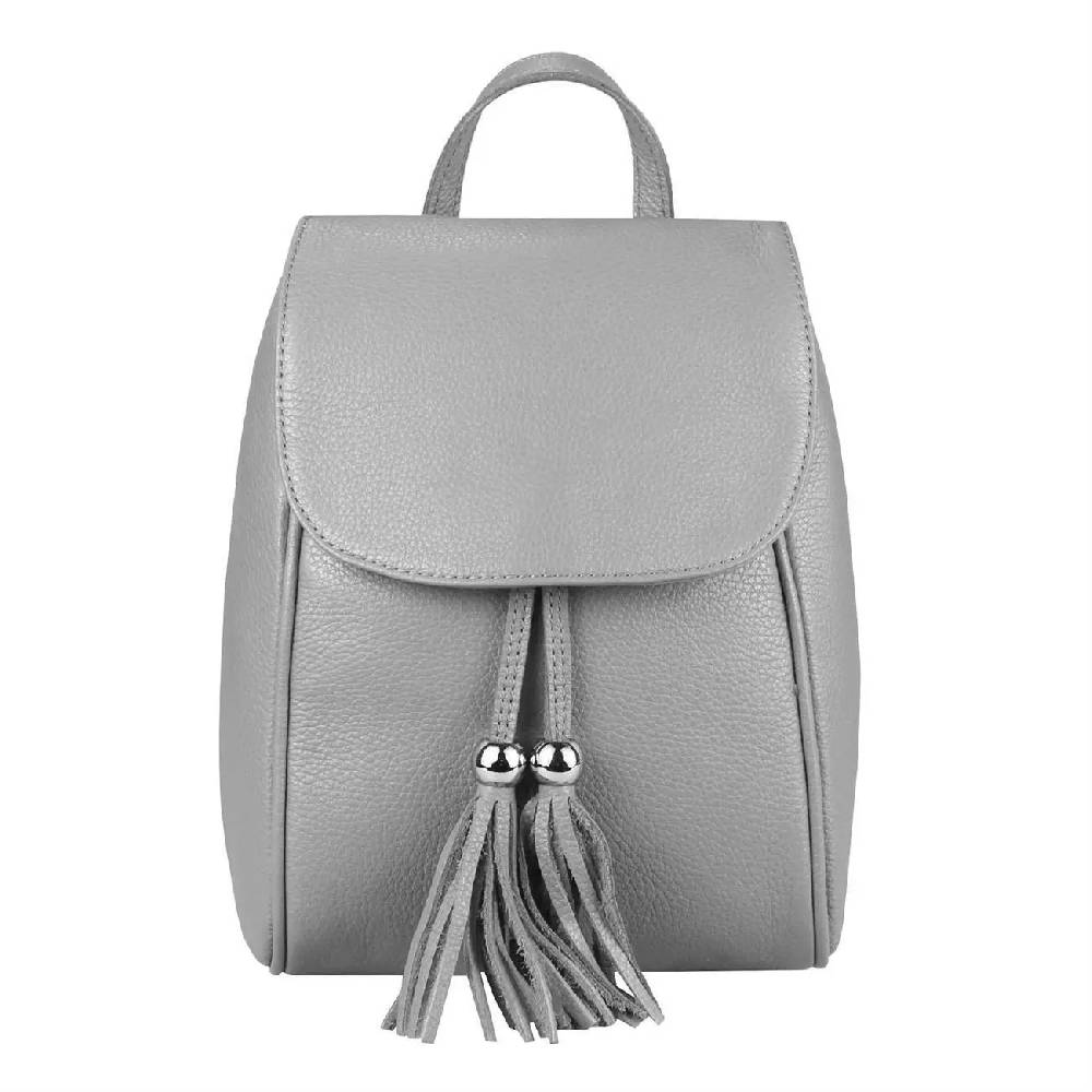 OBC Made In Italy Damen Echt Leder Rucksack Cityrucksack Backpack Daypack Schultertasche Lederrucksack Handtasche Stadtrucksack