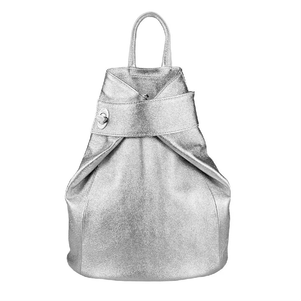 OBC Made In Italy Damen Echt Leder Rucksack Daypack Lederrucksack Tasche Schultertasche Ledertasche Handgepäck Nappaleder Reiserucksack Shopper