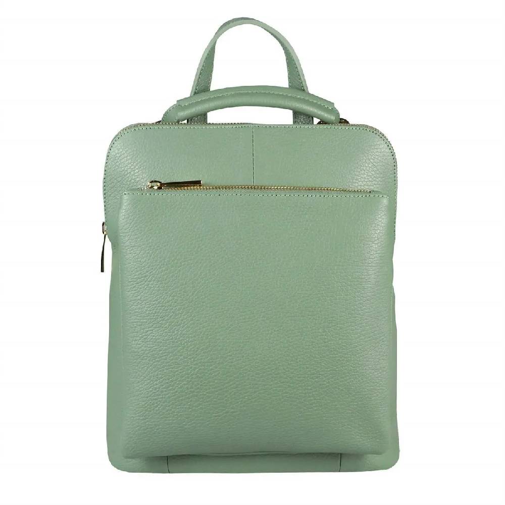 OBC Made In Italy Damen Echt Leder Rucksack Daypack Lederrucksack Tasche Schultertasche Ledertasche Handgepäck Nappaleder