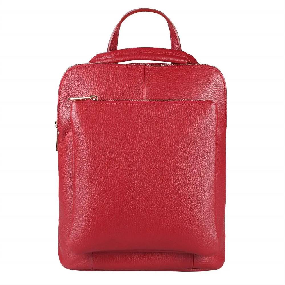 OBC Made In Italy Damen Echt Leder Rucksack Daypack Lederrucksack Tasche Schultertasche Ledertasche Handgepäck Nappaleder