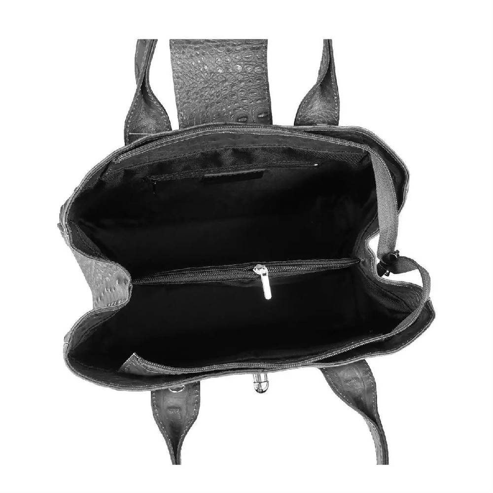 OBC Made In Italy Damen Echt Leder Tasche Business Shopper Glattleder Oder Kroko Print Prägung Henkeltasche Schultertasche Handtasche Ledertasche Umhängetasche Hobo Tote Bag