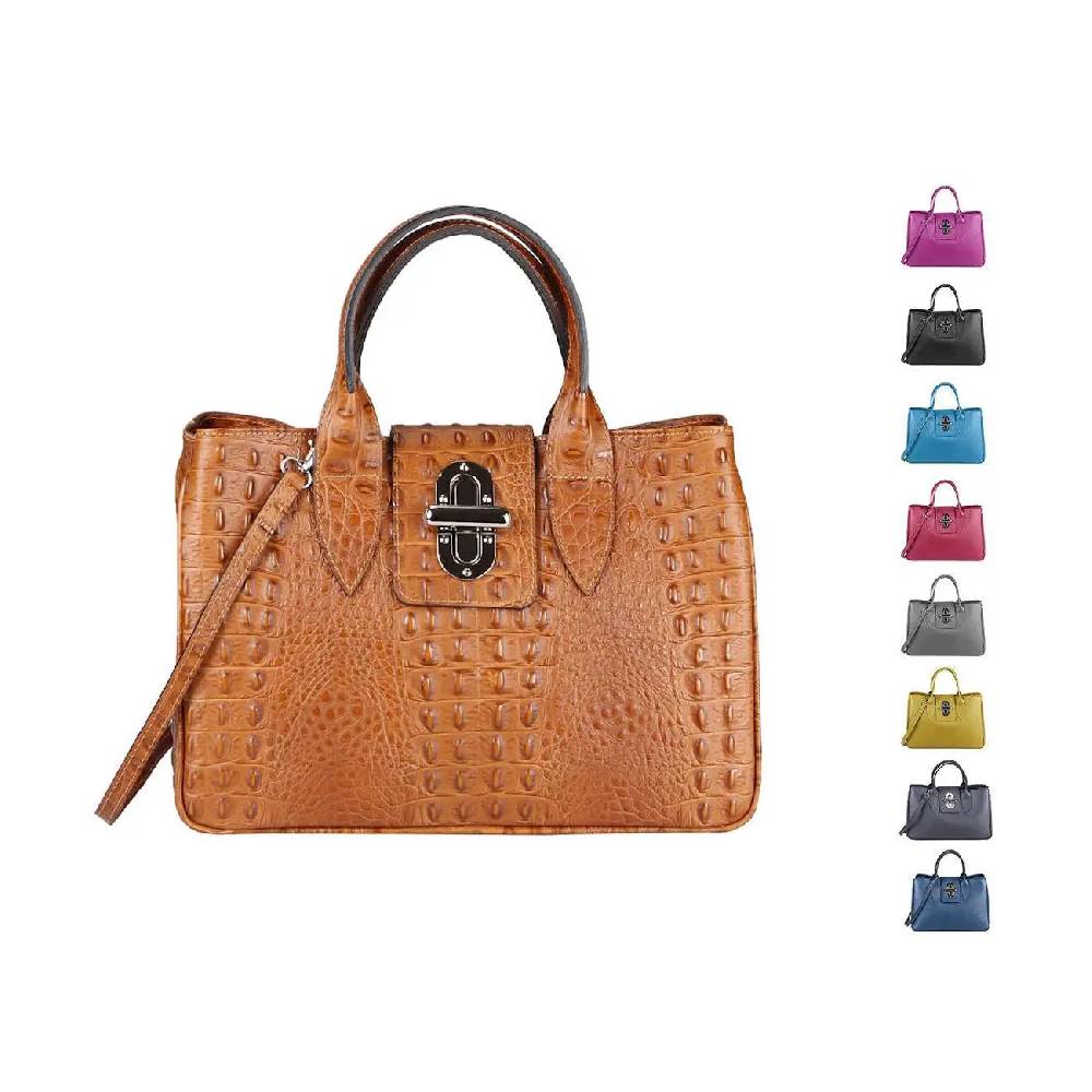 OBC Made in Italy Damen Echt Leder Tasche Business Shopper Glattleder oder Kroko Print Prägung Henkeltasche Schultertasche Handtasche Ledertasche Umhängetasche Hobo Tote Bag OBC Made in Italy Damen Echt Leder Tasche Business Shopper Glattleder oder Kroko Print Prägung Henkeltasche Schultertasche Handtasche Ledertasche Umhängetasche Hobo Tote Bag