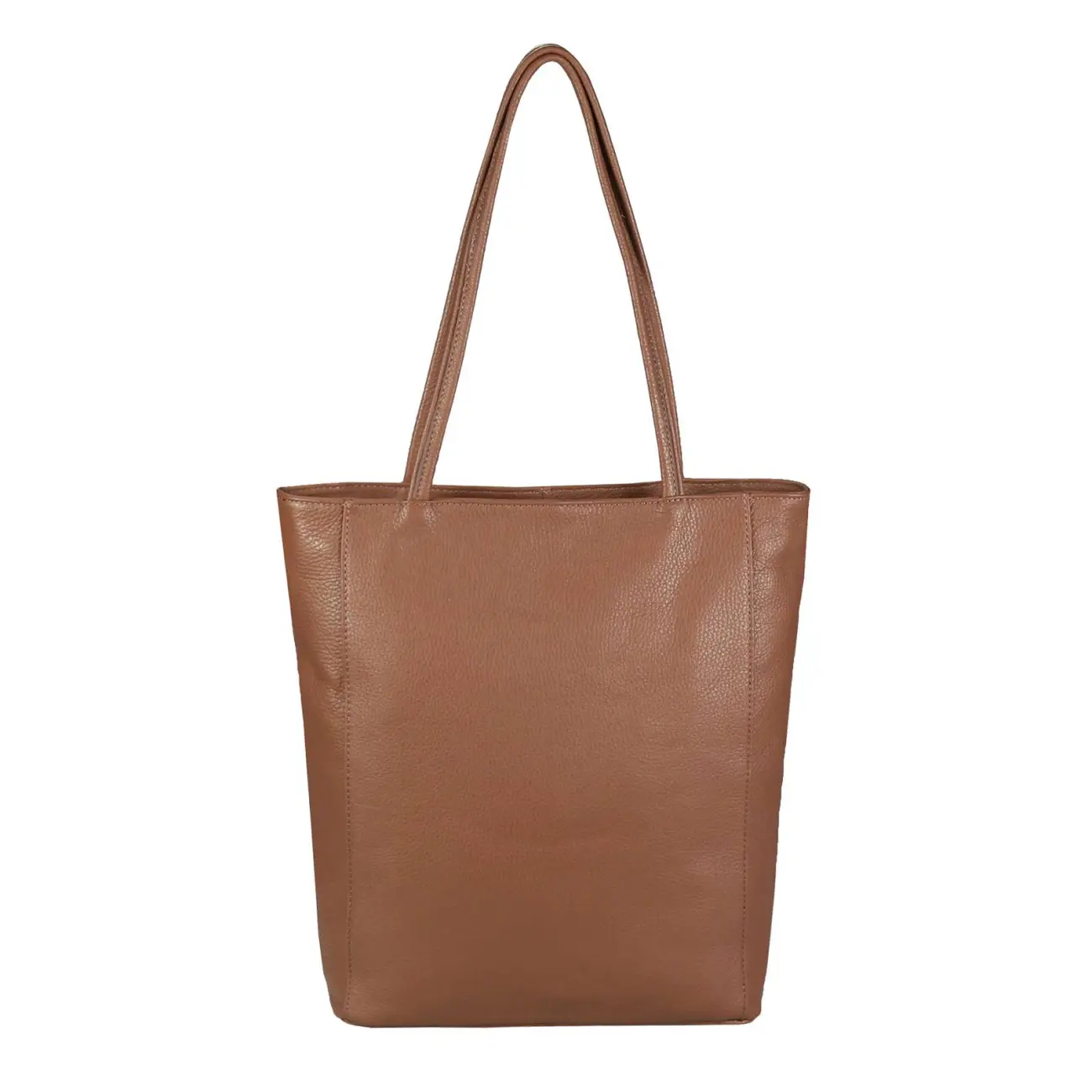 OBC Made In Italy Damen Echt Leder Tasche Shopper Schultertasche Henkeltasche Din-A4 Tote Bag Handtasche Umhängetasche Ledertasche Beuteltasche